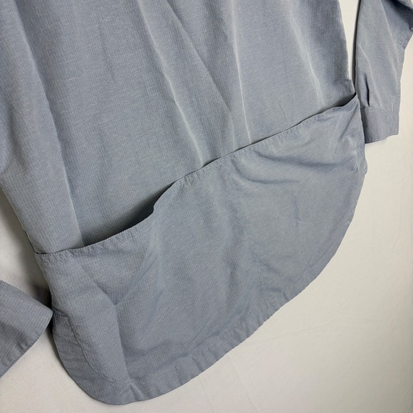 Duluth Trading Co Womens Grey/Blue Roll Tab Long Sleeve Hiking Fishing Shirt Med - Picture 7 of 10